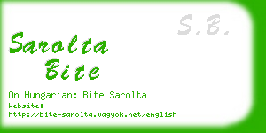 sarolta bite business card